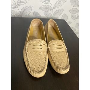 Van Eli Tan Weaved Loafers, Size 8